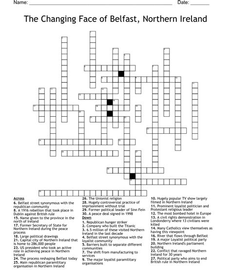 Belfast province crossword. Things To Know About Belfast province crossword. 